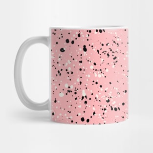 Abstract Design Simple Pink Paint Splash Geometric Pattern Mug